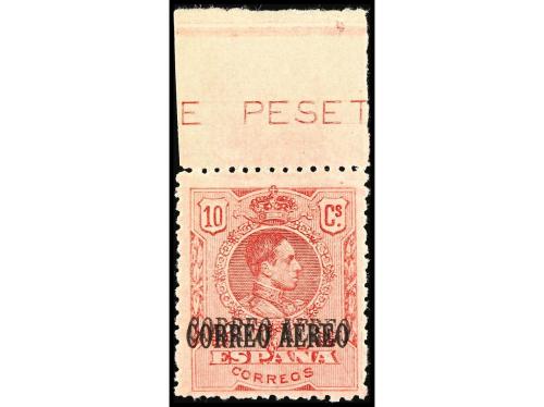 ** ESPAÑA. Ed. 293hh. 10 c. rojo, DOBLE HABILITACIÓN. Cat. 1