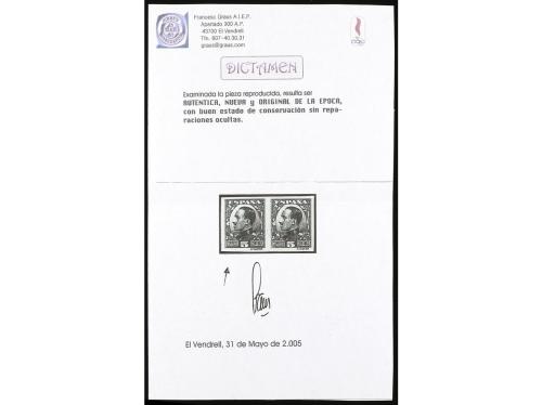 ** ESPAÑA. Ed. 491ecs. 5 cts. verde, ERROR DE COLOR SIN DENT