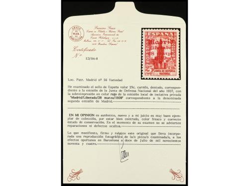 * ESPAÑA E. LOCALES PATRIOTICAS: MADRID. Ed. 59hcc y 63. 25 