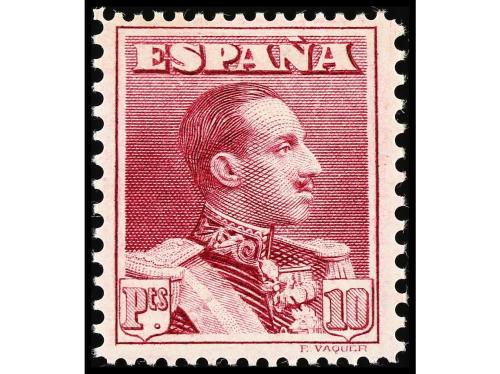 ** ESPAÑA. Ed. 323ec. 10 pesetas carmín. CAMBIO DE COLOR. Ca