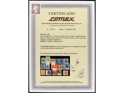** ESPAÑA. Ed. 310/23s+310As, 315A/Bs y 317As. SERIE COMPLET