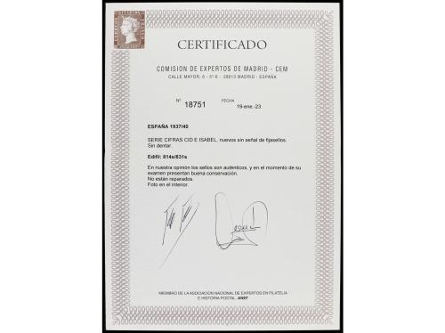 ** ESPAÑA. Ed. 815/31s. SERIE COMPLETA. 17 valores SIN DENTA