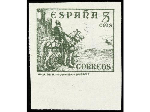 ** ESPAÑA. Ed. 816 y 819ecs. 5 cts. verde y 15 cts. verde am