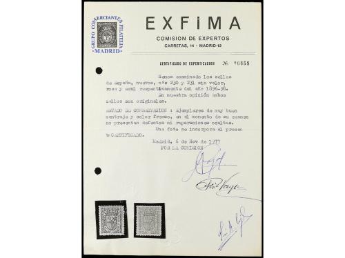 ** ESPAÑA. Ed. 230/1. SERIE COMPLETA, 2 valores. LUJO. Cert.