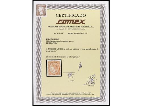 * ESPAÑA. Ed. 99. 100 milésimas castaño. Muy bien centrado. 