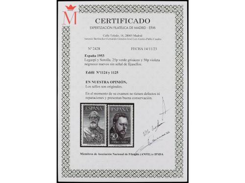 ** ESPAÑA. Ed. 1124/25. LEGAZPI y SOROLLA. Serie completa. 2