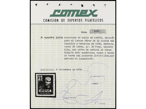 ** ESPAÑA. Ed. 1083. CANARIAS AVIÓN SIN NÚMERO. CENTRADO EXC