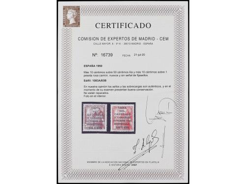 ** ESPAÑA. Ed. 1083A/B. CANARIAS CORREO I TIRADA. 2 valores.