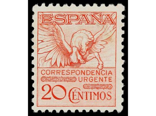 ** ESPAÑA. Ed. 592 y 592A. 5 cts. negro y 20 cts. rosa. Muy 