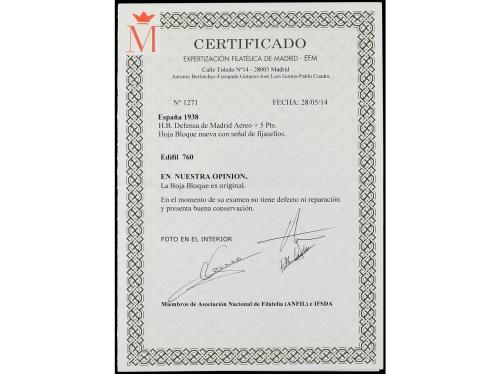 * ESPAÑA. Ed. 760. HB. Aéreo + 5 pts. Excelente conservación