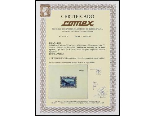 ** ESPAÑA. Ed. 760hi. HB. Aéreo + 5 pts. HABILITACIÓN INVERT