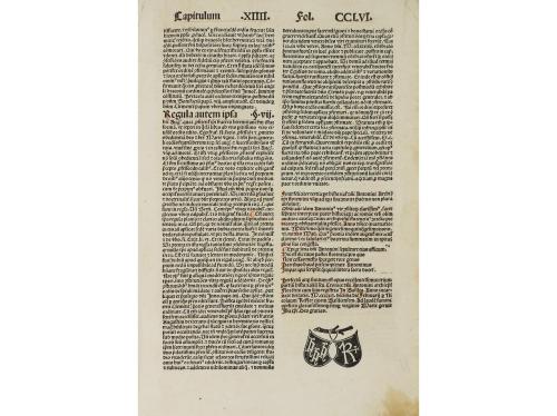 1491. LIBRO. (INCUNABLE). ANTONINI FLORENTINI:. TERTIA PARS.