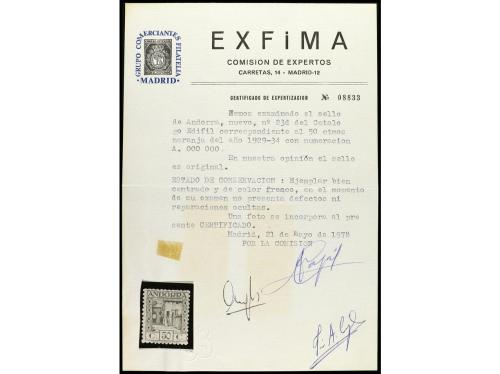 * ANDORRA. Ed. 23dN. 50 cts. naranja, dent. 11 1/2. Numeraci