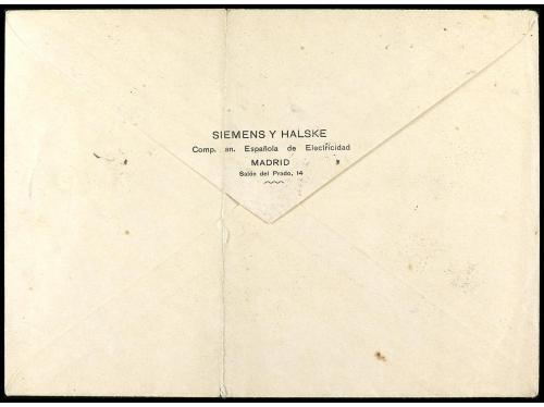 ✉ ESPAÑA. Ed. 257/64. 1905 (12 mayo). Sobre filatélico con l