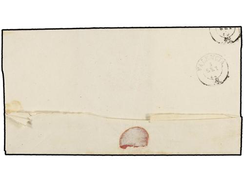 ✉ ESPAÑA. Ed. 52. 1860. Envuelta dirigida a VALENCIA. 4 cuar