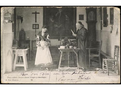 ✉ ESPAÑA. Ed. PEB 4. 1906. BARCELONA correo interior con sel