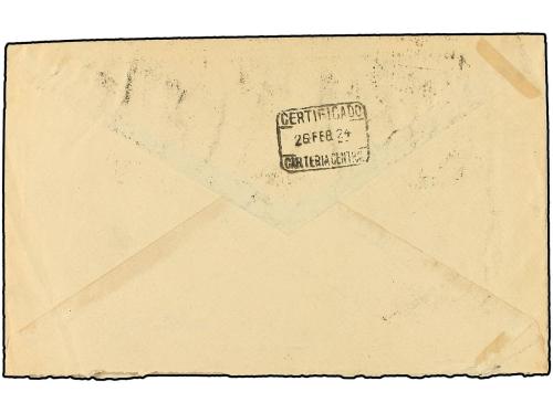 ✉ ESPAÑA. Ed. 295s (4), 296 (3). 1924. LARACHE a MADRID. Cir
