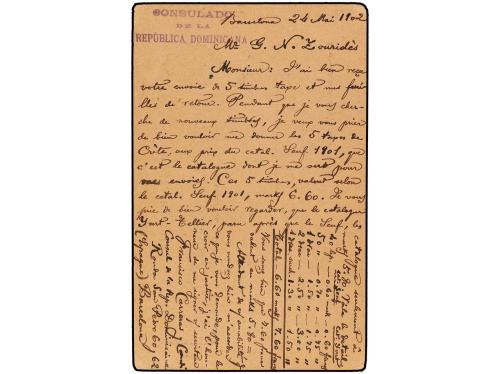 ✉ ESPAÑA. Ed. 34. 1902. BARCELONA a LA CANÉE (Creta). 5 cts.