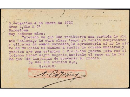 ✉ ESPAÑA ENTEROS POSTALES: DE INICIATIVA PRIVADA. Ed. 208. 1