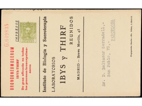 ✉ ESPAÑA ENTEROS POSTALES: DE INICIATIVA PRIVADA. Ed. 474. 2