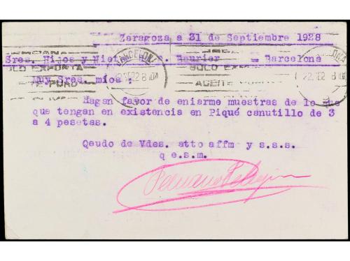 ✉ ESPAÑA ENTEROS POSTALES: DE INICIATIVA PRIVADA. Ed. 519A. 