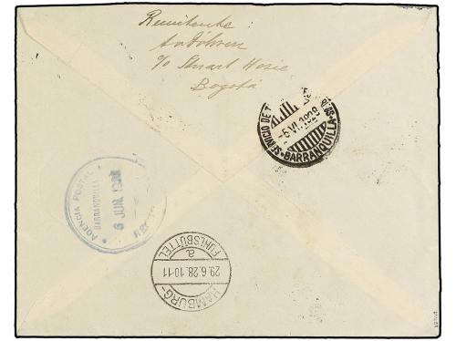 ✉ COLOMBIA. Sc. C42, CF1. 1928. BOGOTÁ a ALEMANIA. Sobre ilu