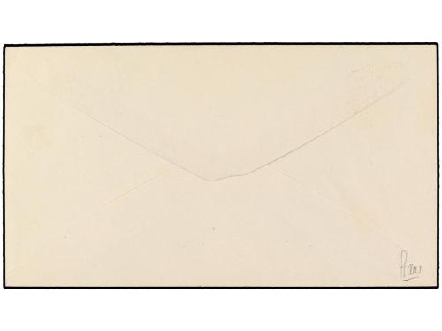 ✉ ESPAÑA. 1874. PRUEBA NO ADOPTADA. 5 cts. rojo en sobre bla