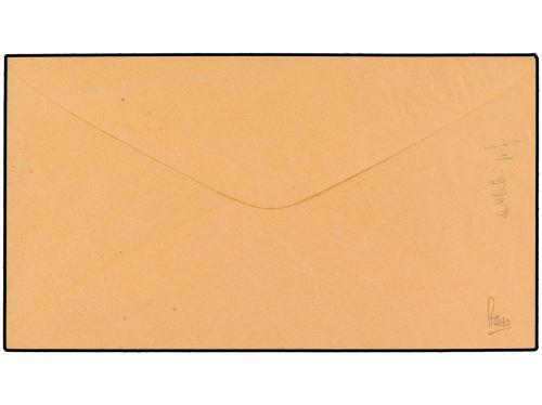 ✉ ESPAÑA. 1874. PRUEBA NO ADOPTADA. 5 cts. naranja en sobre 