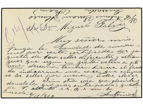 ✉ ESPAÑA. Ed. 45A. 1906. QUESADA a MADRID. 10 cts. naranja s