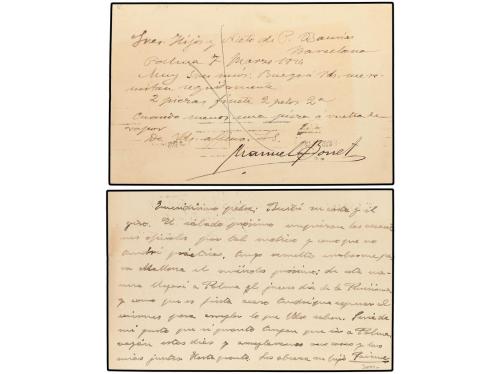 ✉ ESPAÑA. Ed. 50 (2). 1921. Dos Enteros Postales de 15 cts. 