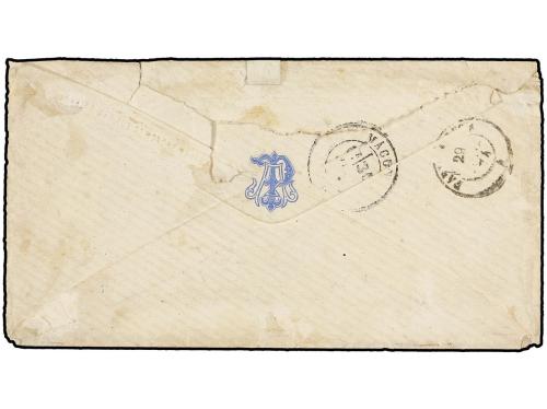 ✉ MARTINICA. 1874. PORT DE FRANCE a FRANCIA. 15 cts. bistre 