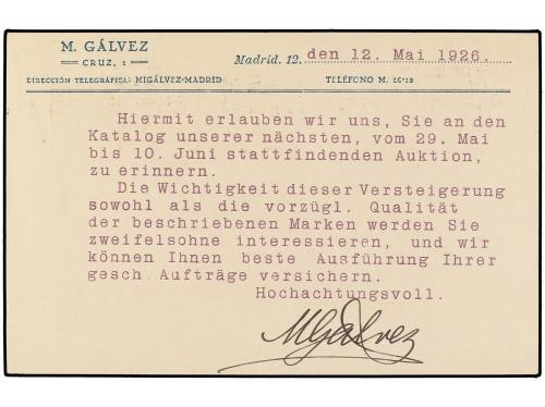 ✉ ESPAÑA. Ed. 57NR. 1926. MADRID a AUSTRIA. 15 cts. lila, nu