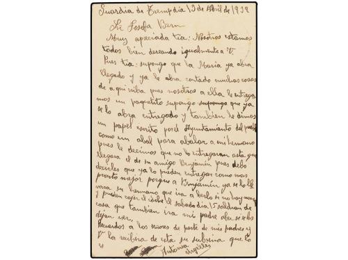 ✉ ESPAÑA. Ed. 84. 1939. GUARDIA DE TREMP a BARCELONA. 45 cts