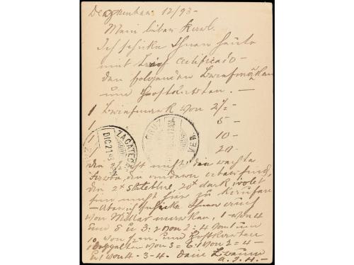 ✉ CUBA. Ed. 11. 1893. HABANA a ZACATECAS (México).2 cts. roj