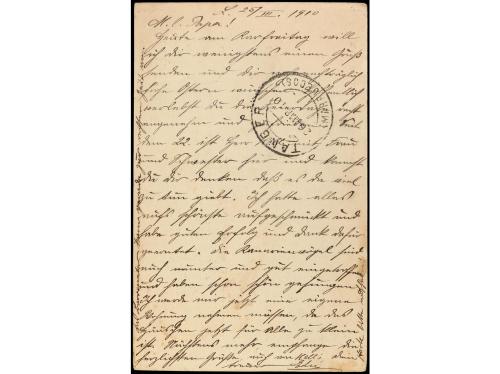 ✉ MARRUECOS. 1910. LARACHE a ALEMANIA. Entero Postal de 10 c