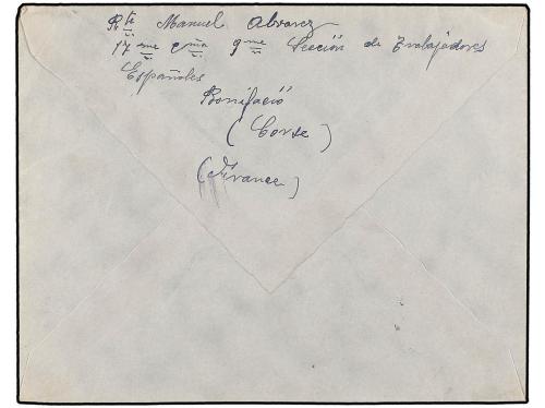✉ ESPAÑA GUERRA CIVIL. 1939 (14-8). REFUGIADOS ESPAÑOLES EN 