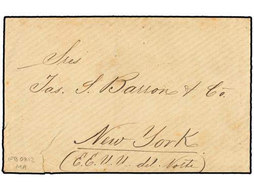 ✉ COLOMBIA. Sc. 142 (10). 1891. BOGOTÁ a NEW YORK. Sobre con