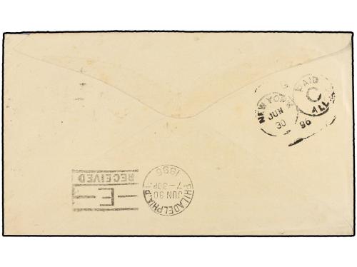 ✉ COLOMBIA. Sc. 153. 1896. CARTAGENA a U.S.A. Sobre ilustrad