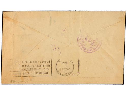 ✉ COLOMBIA. 1924. PALMIRA a BOGOTÁ. Sobre con la marca NO HA