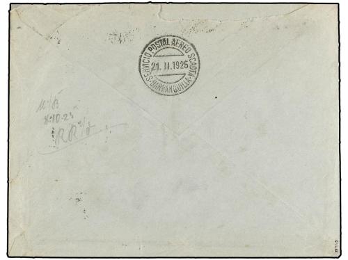 ✉ COLOMBIA. Sc. C39, C47. 1925. BOGOTÁ a BARRANQUILLA. 5 cts