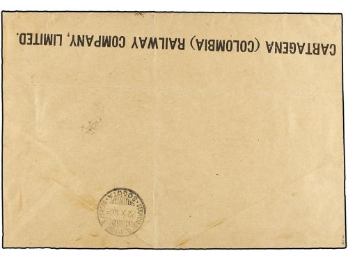 ✉ COLOMBIA. Sc. C41, C44, C48. 1926. CARTAGENA a BOGOTÁ. 4 c