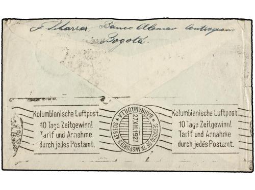 ✉ COLOMBIA. Sc. C38 (2), C41. 1927. BOGOTÁ a NUREMBERG (Alem