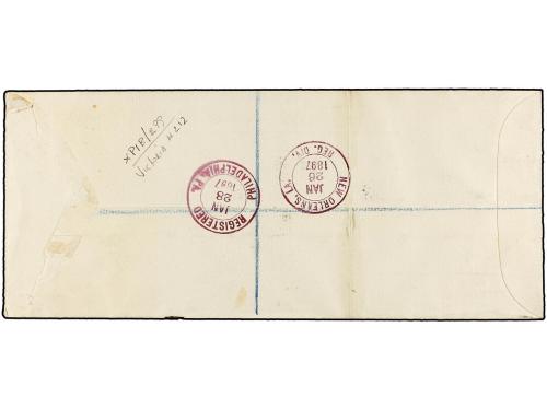 ✉ HONDURAS BRITANICA. Sg. 50. 1897. BELIZE to PHILADELPHIA. 