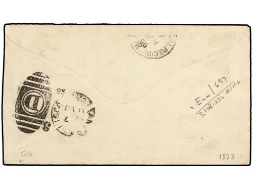 ✉ COOK. Sg. 6/10. 1896. COOK to SAN FRANCISCO (Usa). Envelop