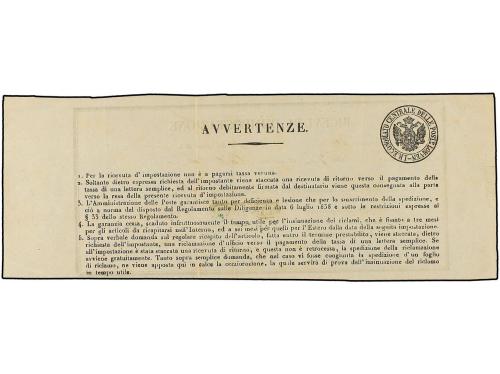 ✉ ITALIA ANTIGUOS ESTADOS: LOMBARDO-VENECIA. 1855. RICIVUTA 