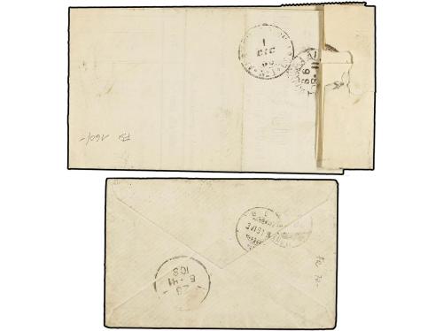 ✉ ITALIA. 1880-81. Two covers franked with 10 cents. orange 
