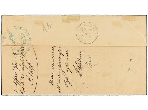 ✉ ITALIA. Sa. 35 (2), 14, 37. 1881. MANTOVA a PEGUGNACA. 1 c