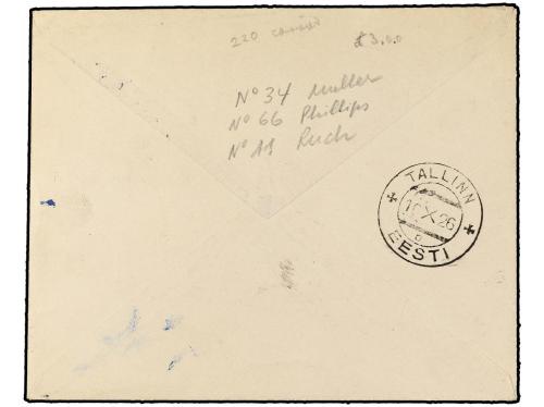 ✉ POLONIA. 1926 (14-VII). WARSAWA to TALLINN (Estonia). RAID