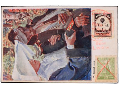 ✉ POLONIA. 1926 (19-X). VARSOVIA a KLESZCZELE. 5 gr. verde u
