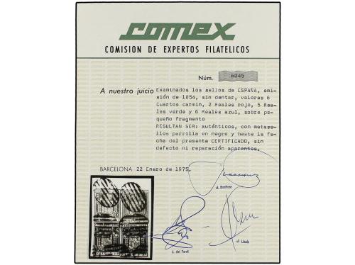 Δ ESPAÑA. Ed. 24/27. SERIE COMPLETA sobre pequeño fragmento.